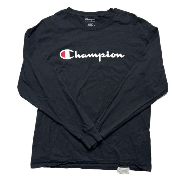 Champion Other - Champion Long Sleeve Crew Neck Black Shirt Men Size Large